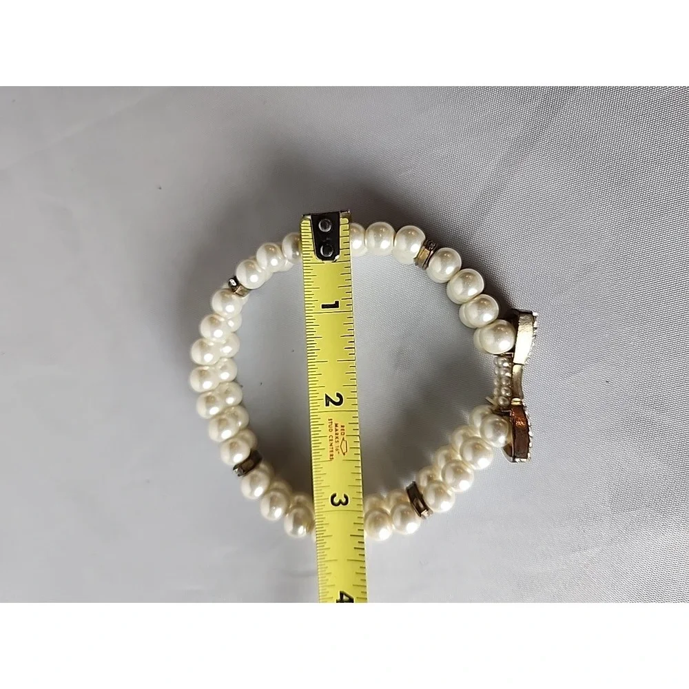 Lot 2 Pet Fancy Faux Pearl Collar w/Rhinestone Bow & Black Tie Cat Dog‎ Dress-Up